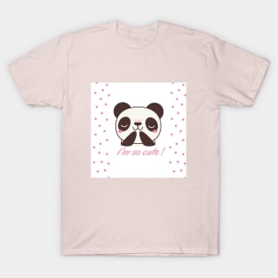 i'm so cute panda design t-shirt T-Shirt